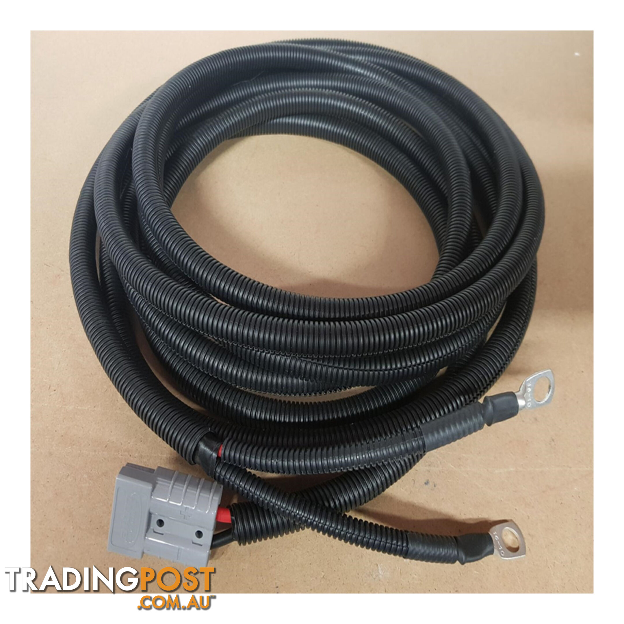 6 B S 12 / 24v Extension  Lead x 5m with 50a Anderson Style Plug, Batt Lugs, Split Tube SKU - BB-10116