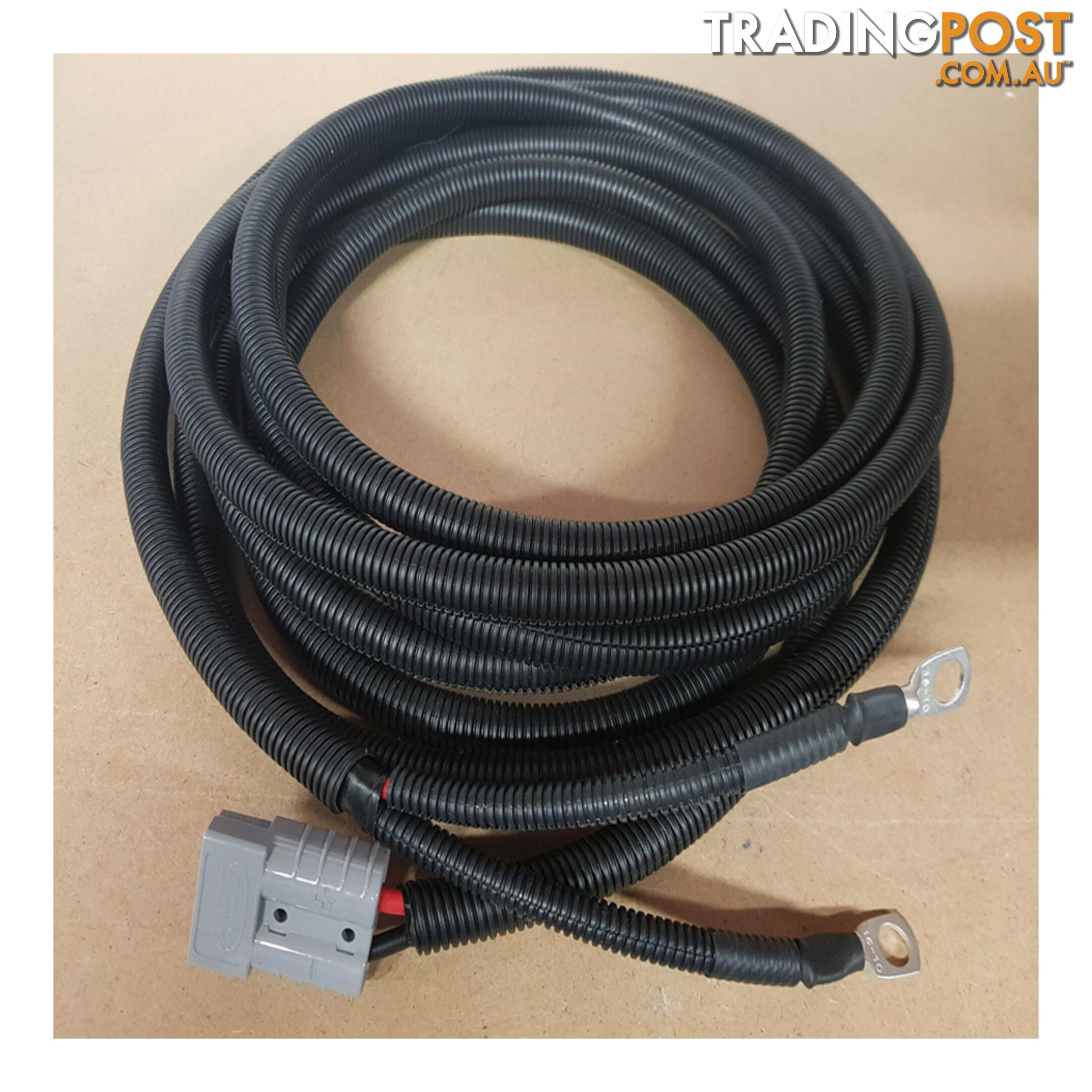 6 B S 12 / 24v Extension  Lead x 5m with 50a Anderson Style Plug, Batt Lugs, Split Tube SKU - BB-10116