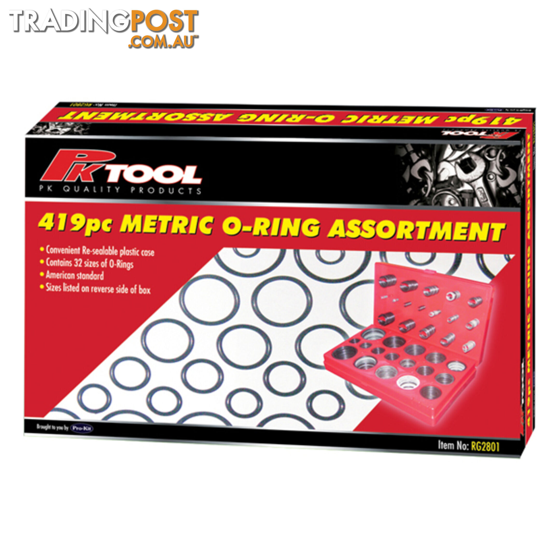 Pk Tools Metric O-Ring Assortment 419pc Set SKU - RG2801