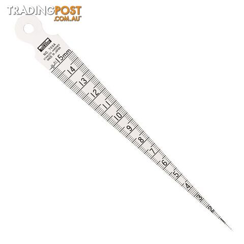 Toledo Taper Gauge 1-15mm Stainless Steel Photographically Etched Made In Japan SKU - 700A