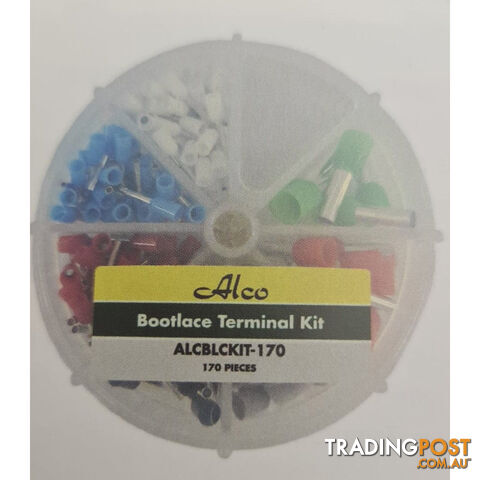 Alco Bootlace Terminal Kit 170pc 0.5mm2  - 6mm2 SKU - ALCBLCKIT-170