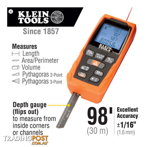 Klein Laser Distance Measurer 30m Large Display SKU - 93LDM65