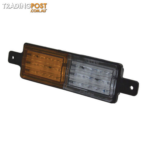 WhiteVision Bull Bar Lamp LED Indicator Front Amber/Clear Lens SKU - FM850LEDB