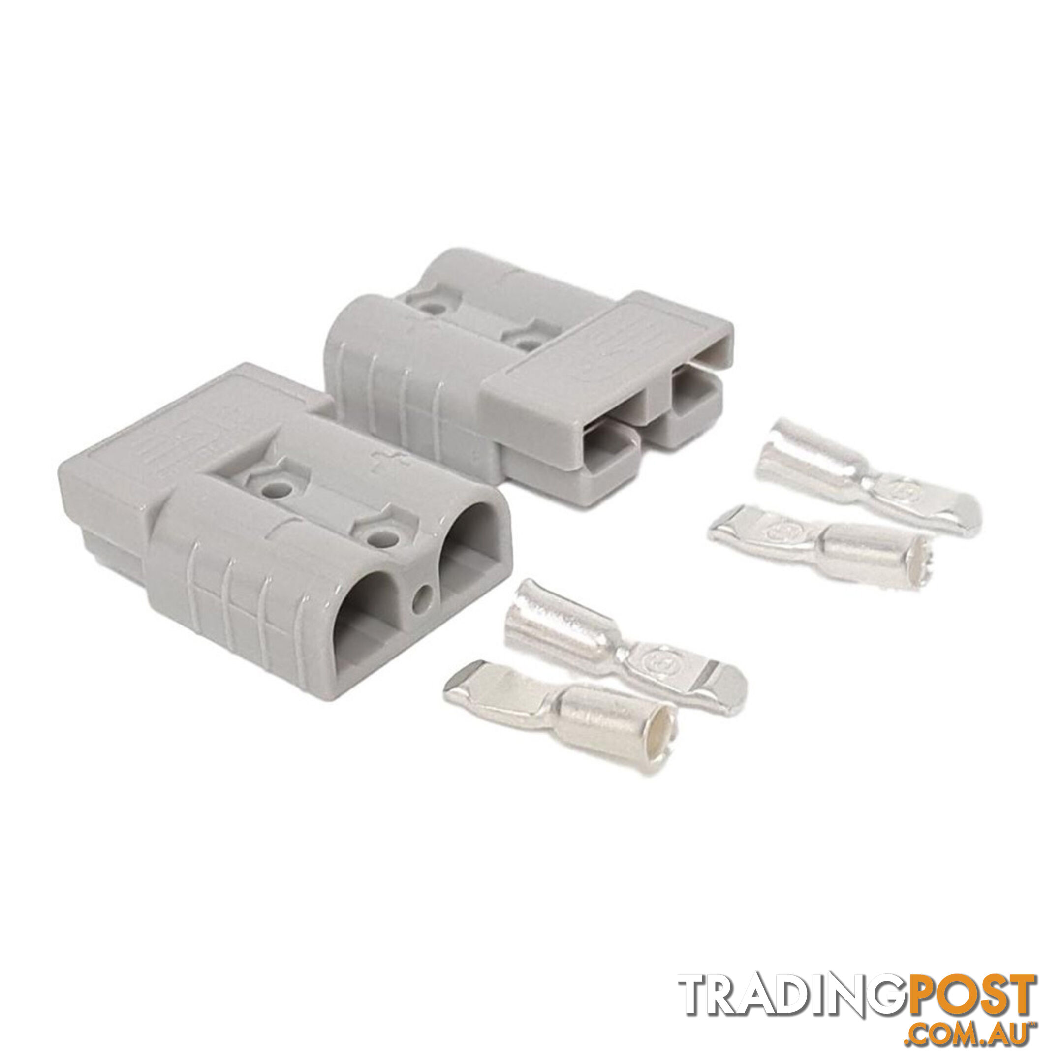 50 amp Anderson Style Plugs (Pair) Grey inc Terminals SKU - 10040-pair