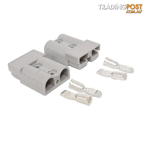 50 amp Anderson Style Plugs (Pair) Grey inc Terminals SKU - 10040-pair