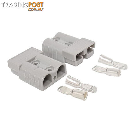 50 amp Anderson Style Plugs (Pair) Grey inc Terminals SKU - 10040-pair