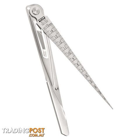 Taper Gauge  - With Hanger Hole, Metal Case   Pocket Clip 1-15mm SKU - 700AM