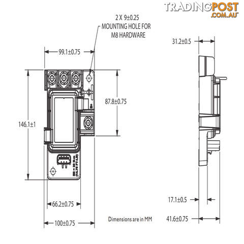 Power Distribution Module 3 x Midi, 4 x Auto Fuse Max: 350a, 32v SKU - 880073