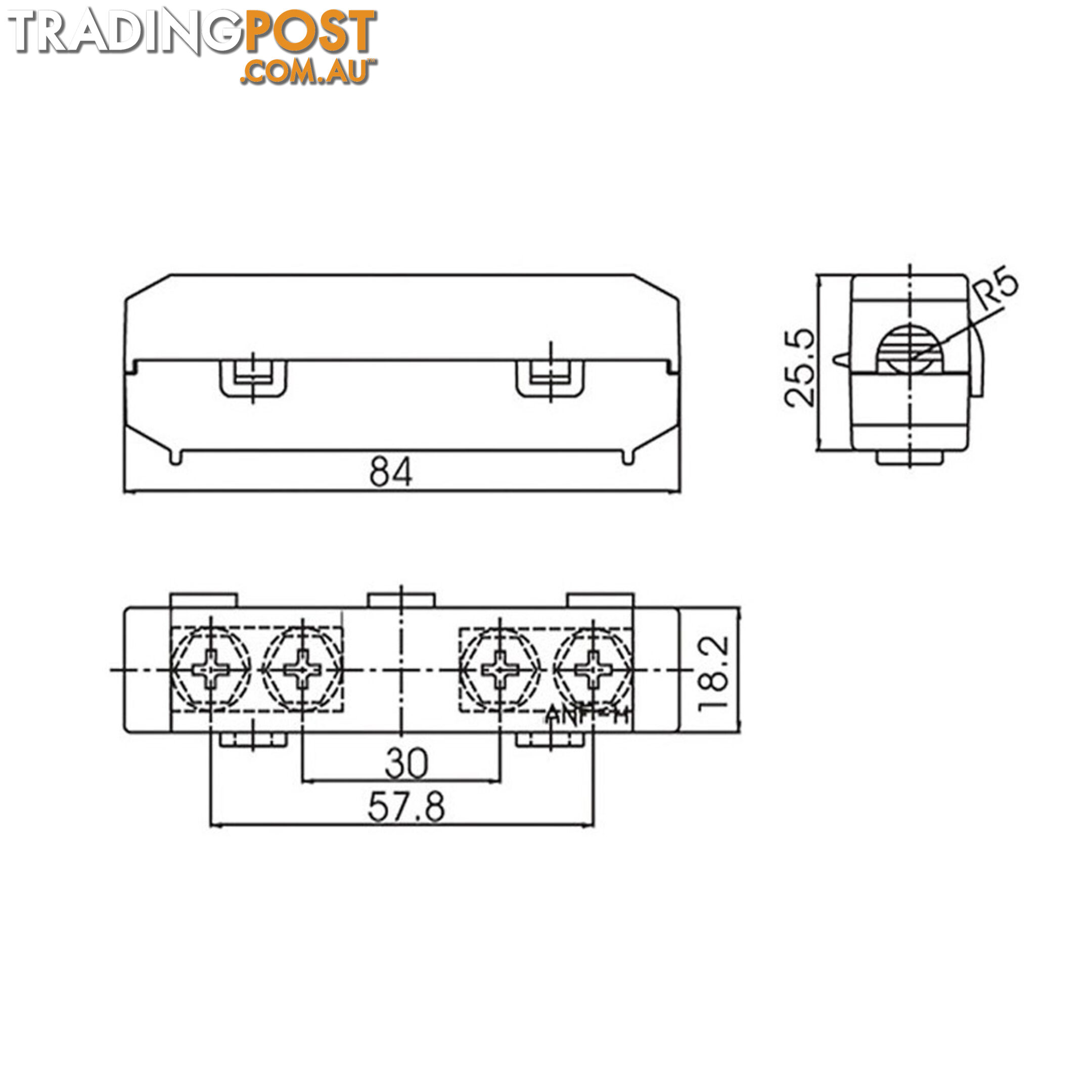 Midi Fuse Holder In Line Rated 30  - 150 amps Inc Links Up, to 6 B S Cable SKU - LV5383