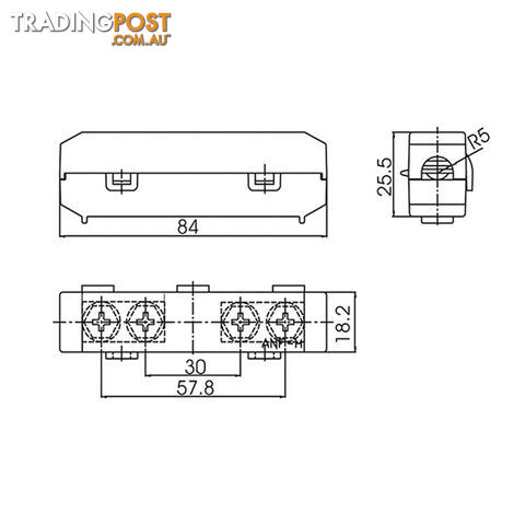 Midi Fuse Holder In Line Rated 30  - 150 amps Inc Links Up, to 6 B S Cable SKU - LV5383