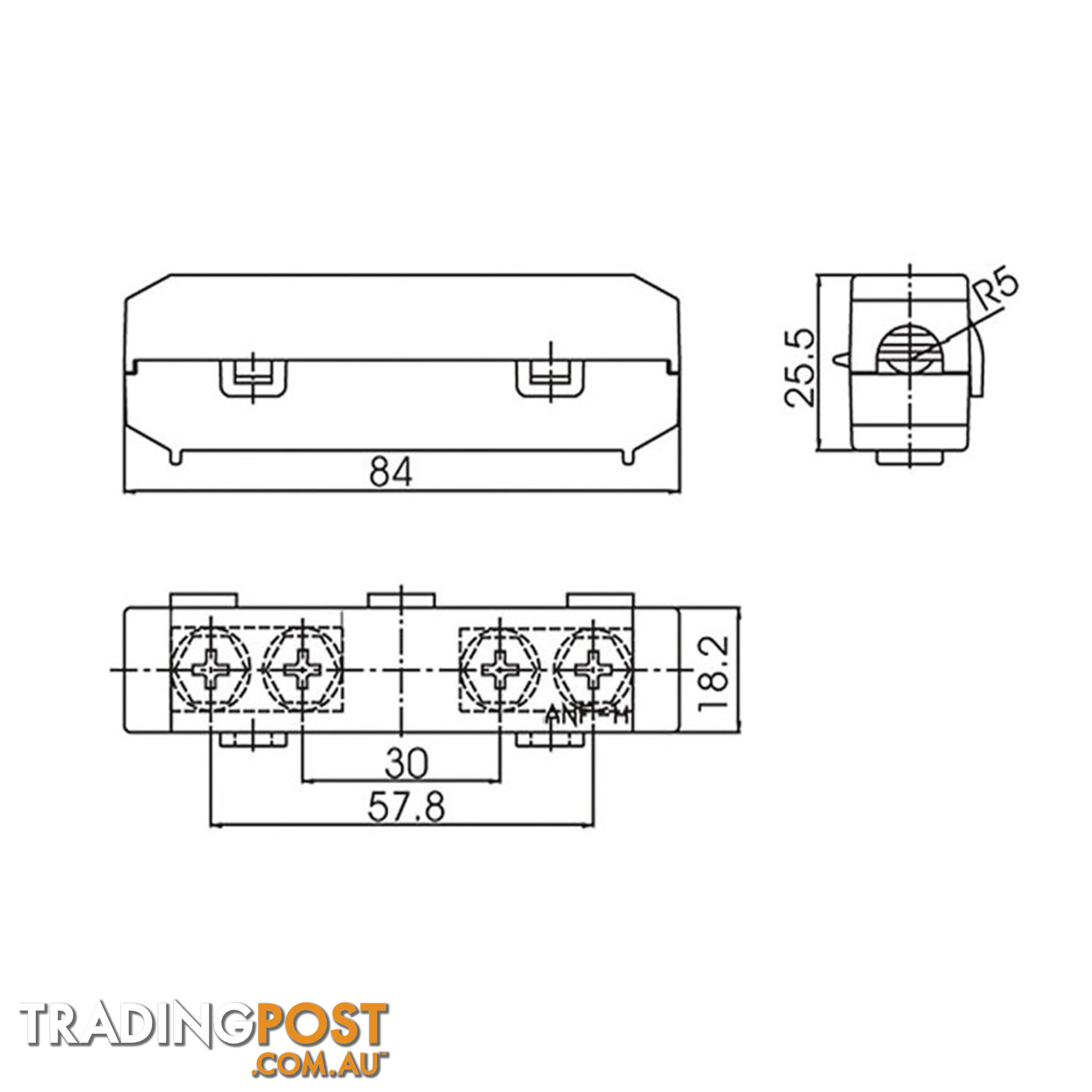 Midi Fuse Holder In Line Rated 30  - 150 amps Inc Links Up, to 6 B S Cable SKU - LV5383