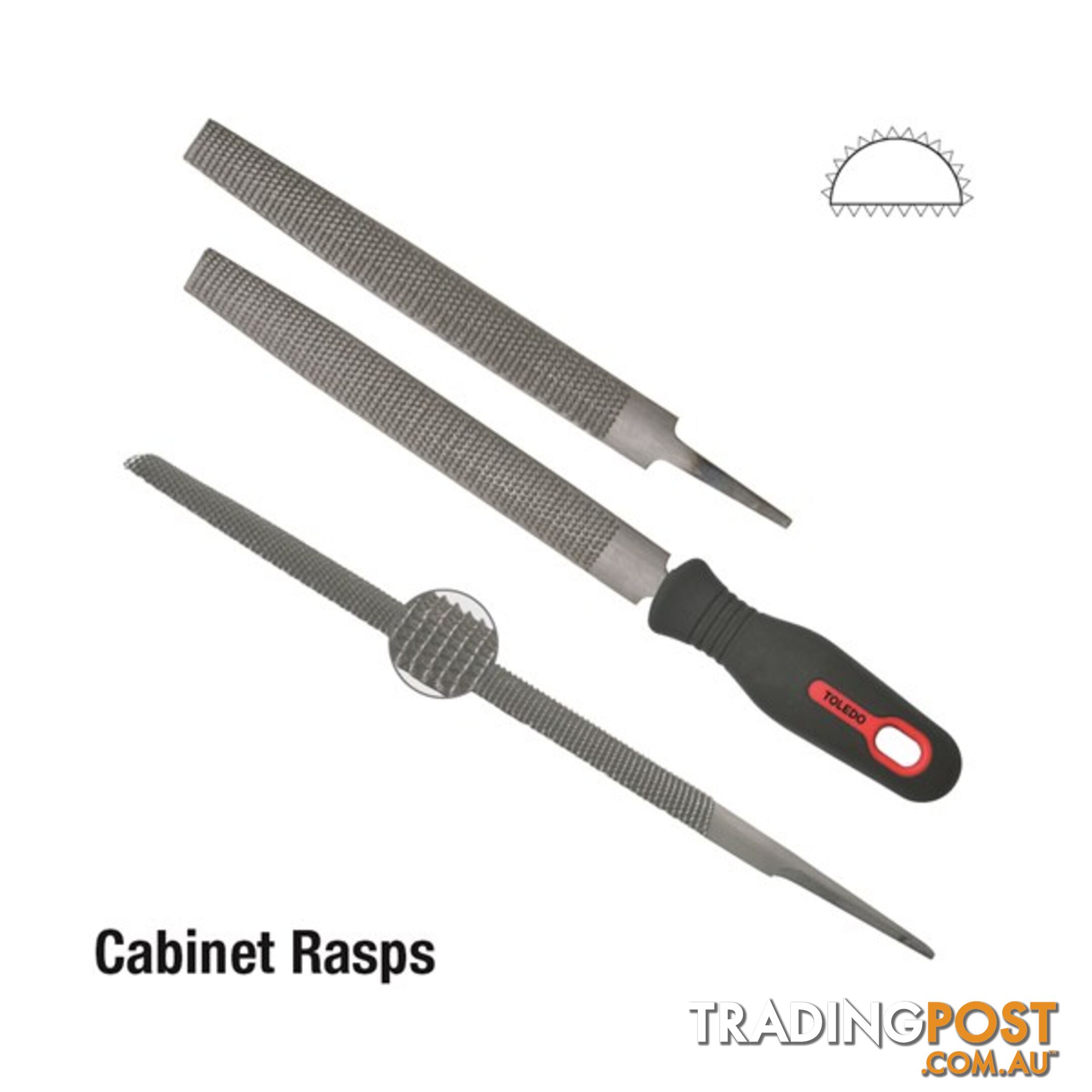 Cabinet Rasp Second Cut  - 250mm SKU - 101502CD