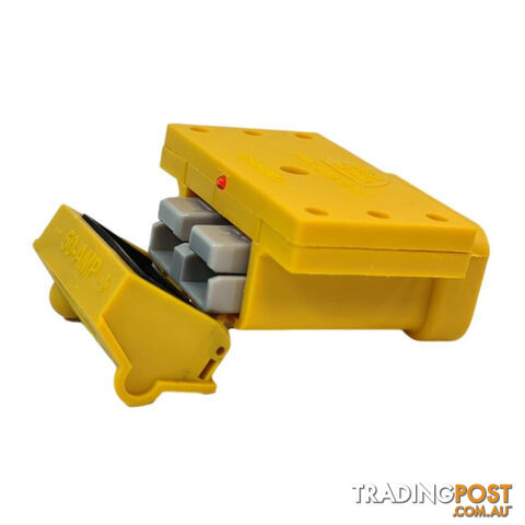 50amp Anderson Plug Yellow Mounting Kit Connector Cover Assembly with LED Power Indicator SKU - TV-201426-50Y