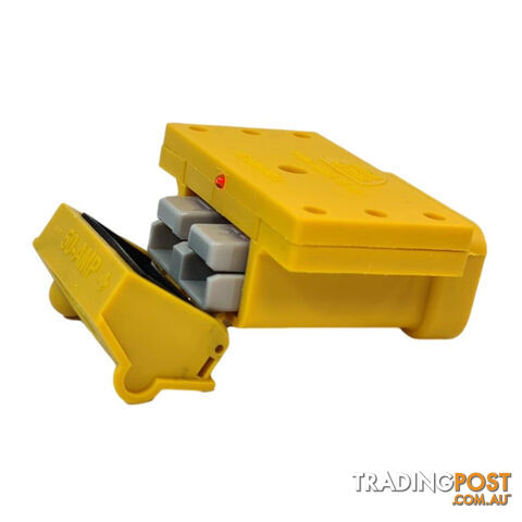 50amp Anderson Plug Yellow Mounting Kit Connector Cover Assembly with LED Power Indicator SKU - TV-201426-50Y