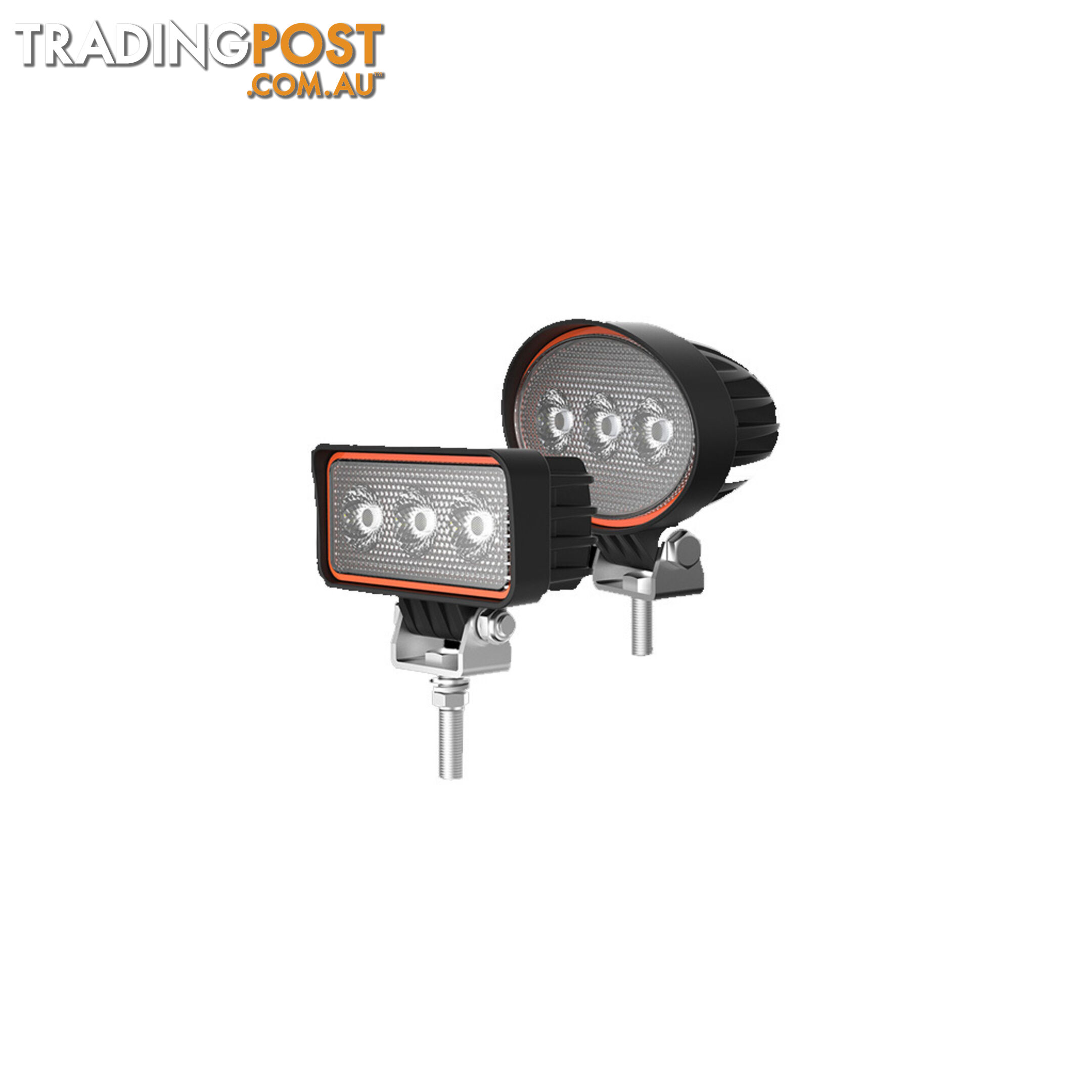 Whitevision 9W LED Work Lamp 10-30V 630Lm Round/Rectangle SKU - LWL350-9, LWL450-9