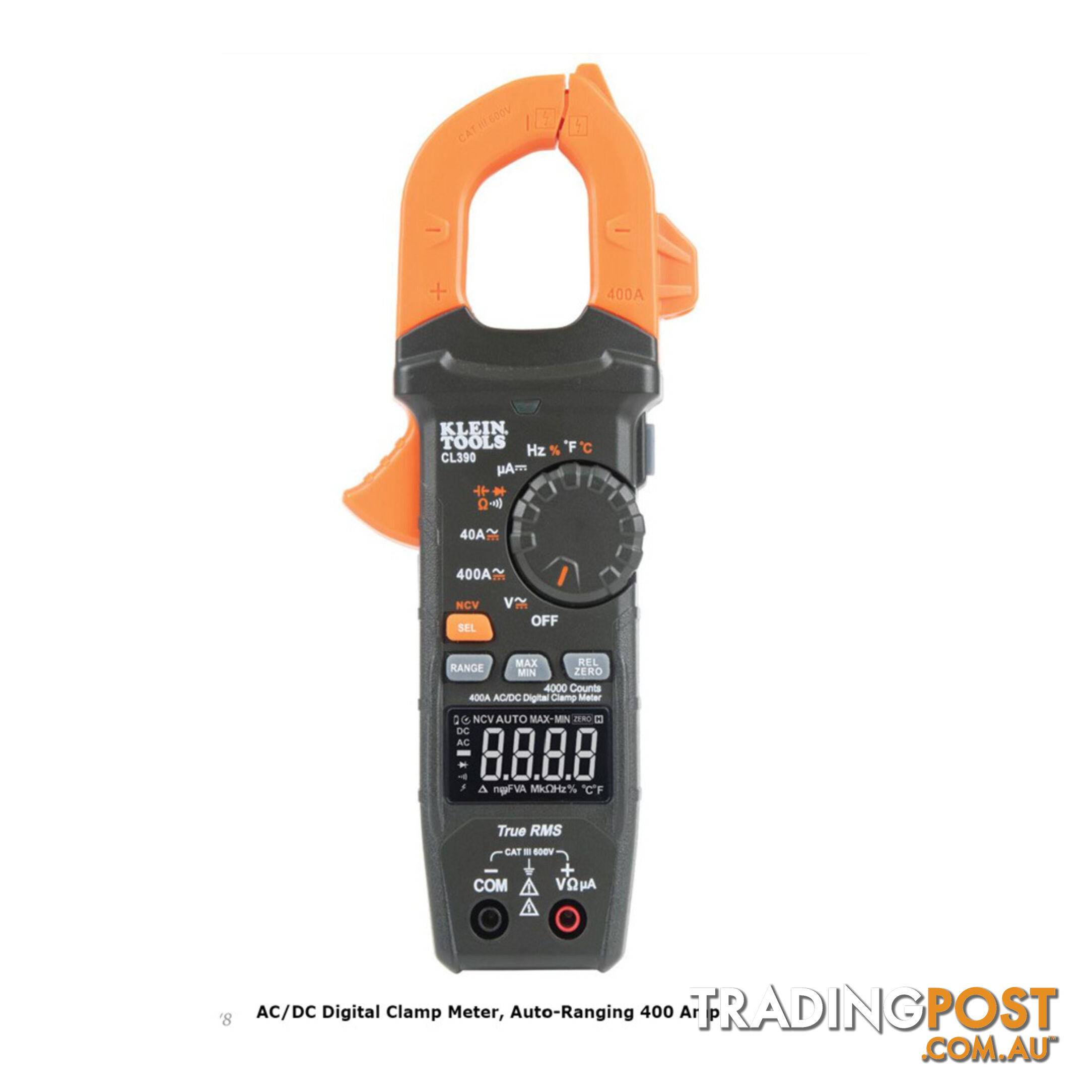 Klein Tools AC/DC Digital Clamp Meter 400 amp Auto Ranging SKU - Cl-390