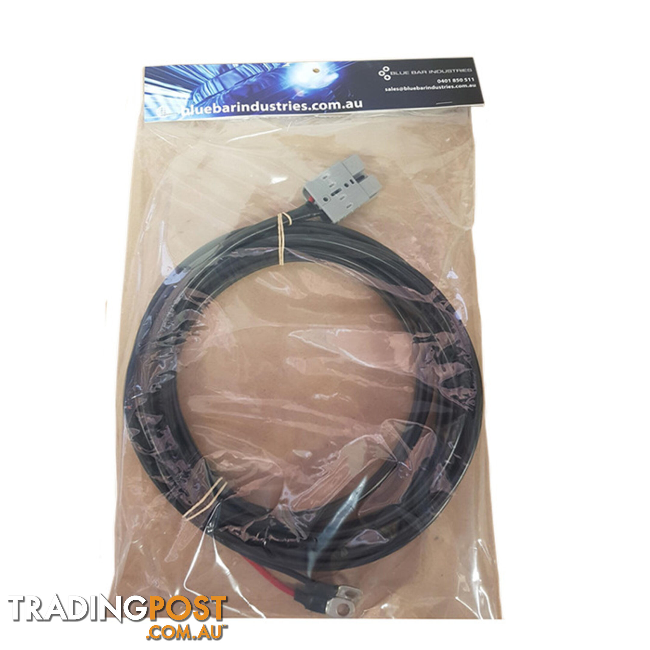 12v x 1m 8 B S Extension Lead 50amp Anderson Style Plug to Battery Lugs SKU - BB-50ampAndBattLugs8BampS1m