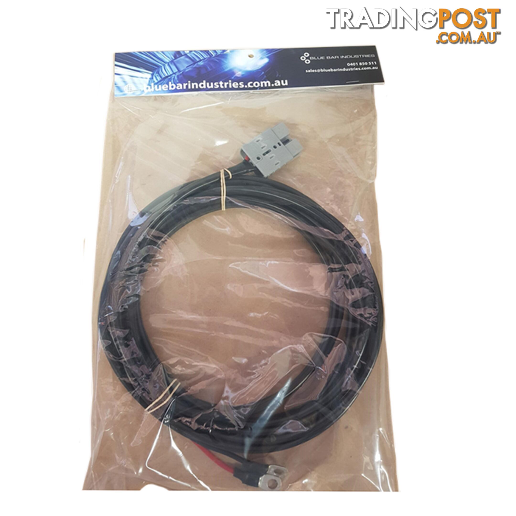 12v x 1m 8 B S Extension Lead 50amp Anderson Style Plug to Battery Lugs SKU - BB-50ampAndBattLugs8BampS1m