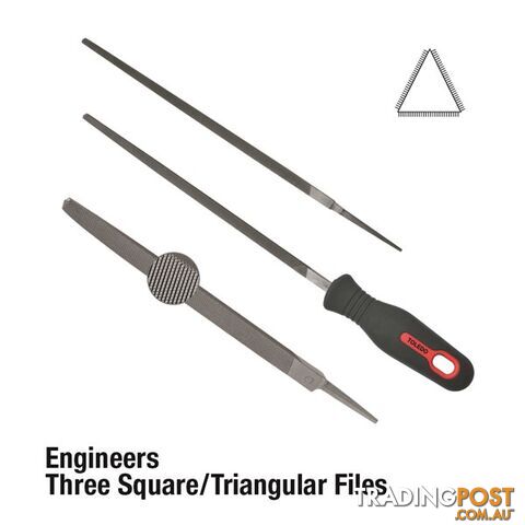 Toledo Three Square File Bastard  - 250mm SKU - 10TSQ01CD