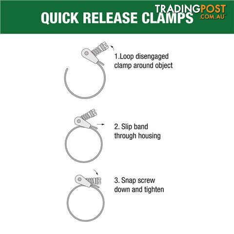 Tridon Hose Clamp 42 â 90mm Quick Release Full S. Steel Perforated Band 10pk SKU - QR-048P