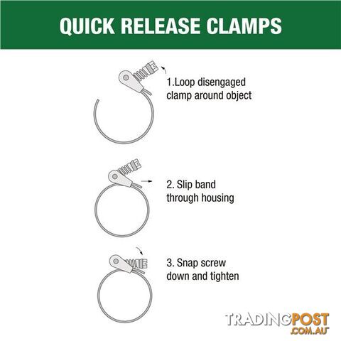 Tridon Hose Clamp 42 â 90mm Quick Release Full S. Steel Perforated Band 10pk SKU - QR-048P