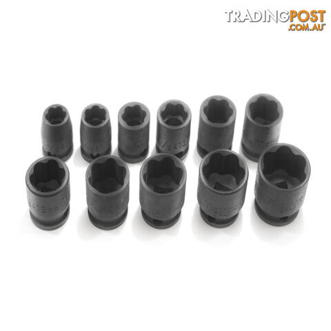 Metrinch Impact Socket 11pc Set 3/8 "dr 10mm  - 21mm (3/8 "  - 13/16 ") SKU - MET-2300