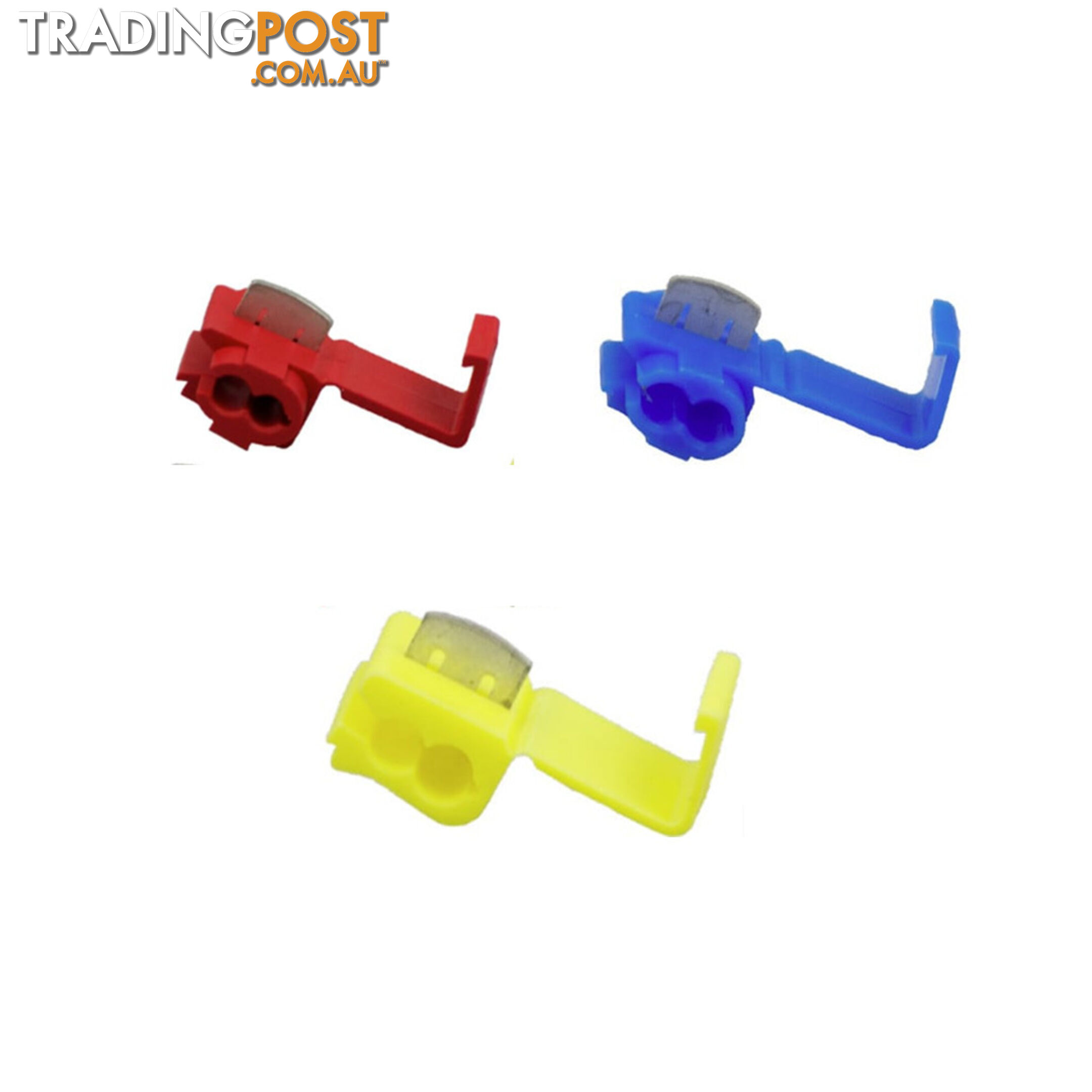 Blue Bar Red/Blue/Yellow Insulated Inline Wire Tap, Wire Size 0.5-6.0mm 10pk SKU - DC-14081, DC-14082, DC-14089