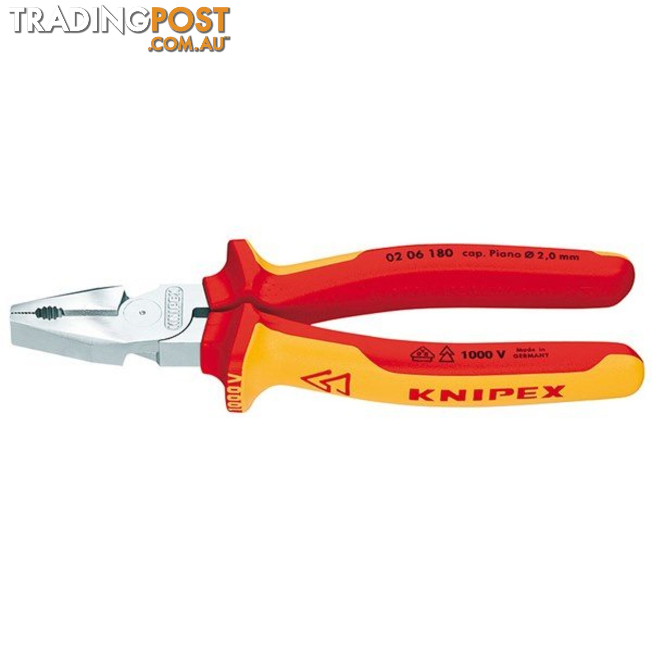 Knipex 225mm High Leverage Combination Pliers  - 1000V VDE SKU - 206225