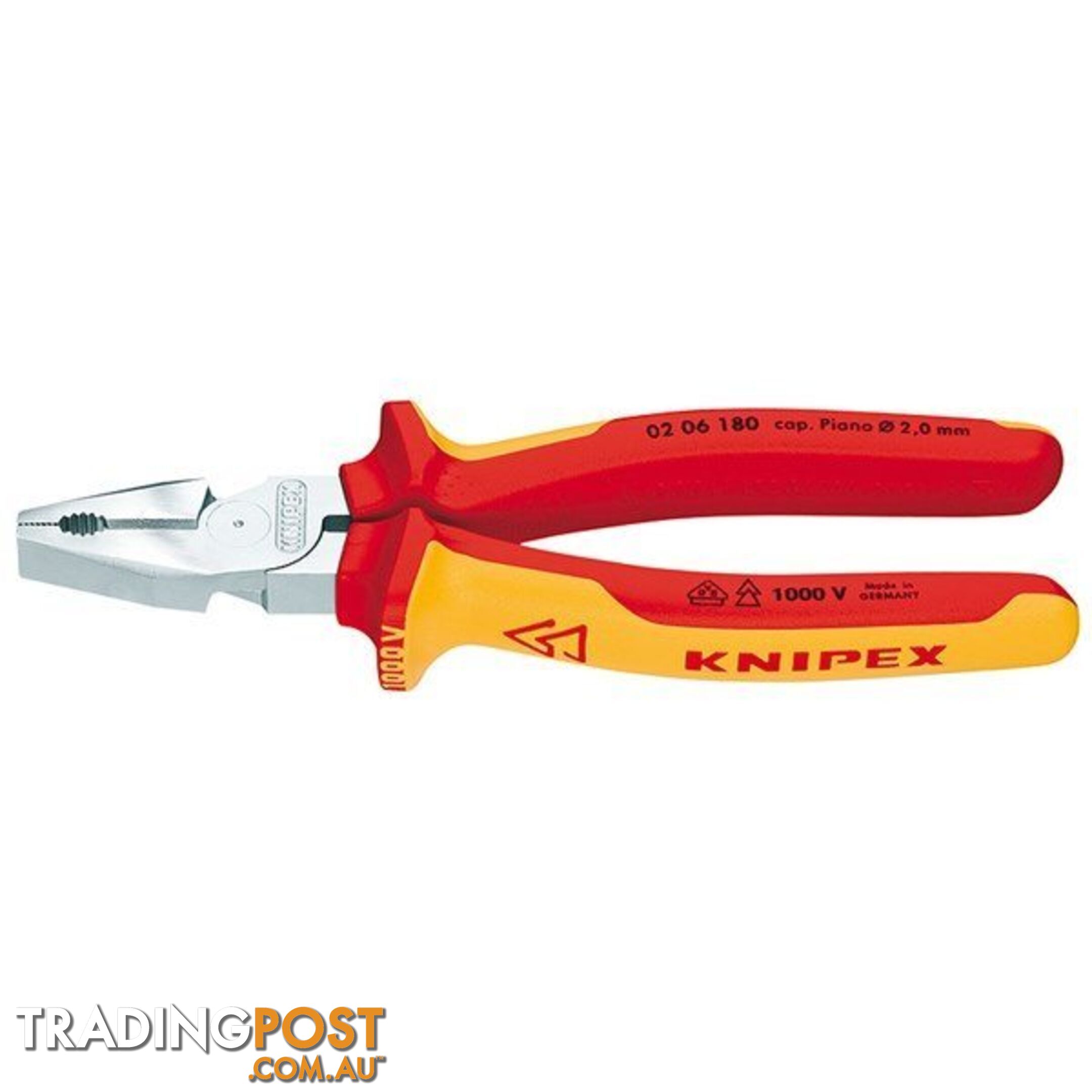 Knipex 225mm High Leverage Combination Pliers  - 1000V VDE SKU - 206225