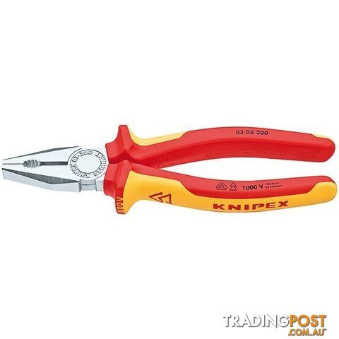 Knipex 200mm Combination Pliers  - 1000V VDE SKU - 306200