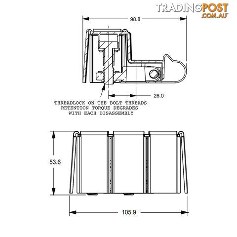 Littlefuse ZCase 2 Way Bussed Fuse Bar Holder with Cover SKU - 0FHZ00854-BX