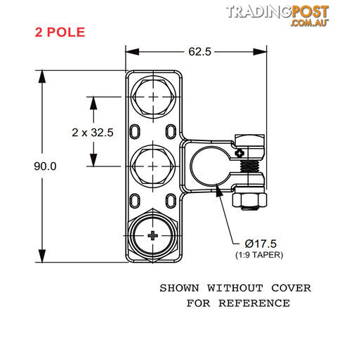 Littlefuse ZCase 2 Way Bussed Fuse Bar Holder with Cover SKU - 0FHZ00854-BX