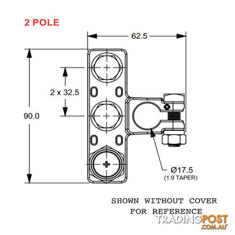 Littlefuse ZCase 2 Way Bussed Fuse Bar Holder with Cover SKU - 0FHZ00854-BX