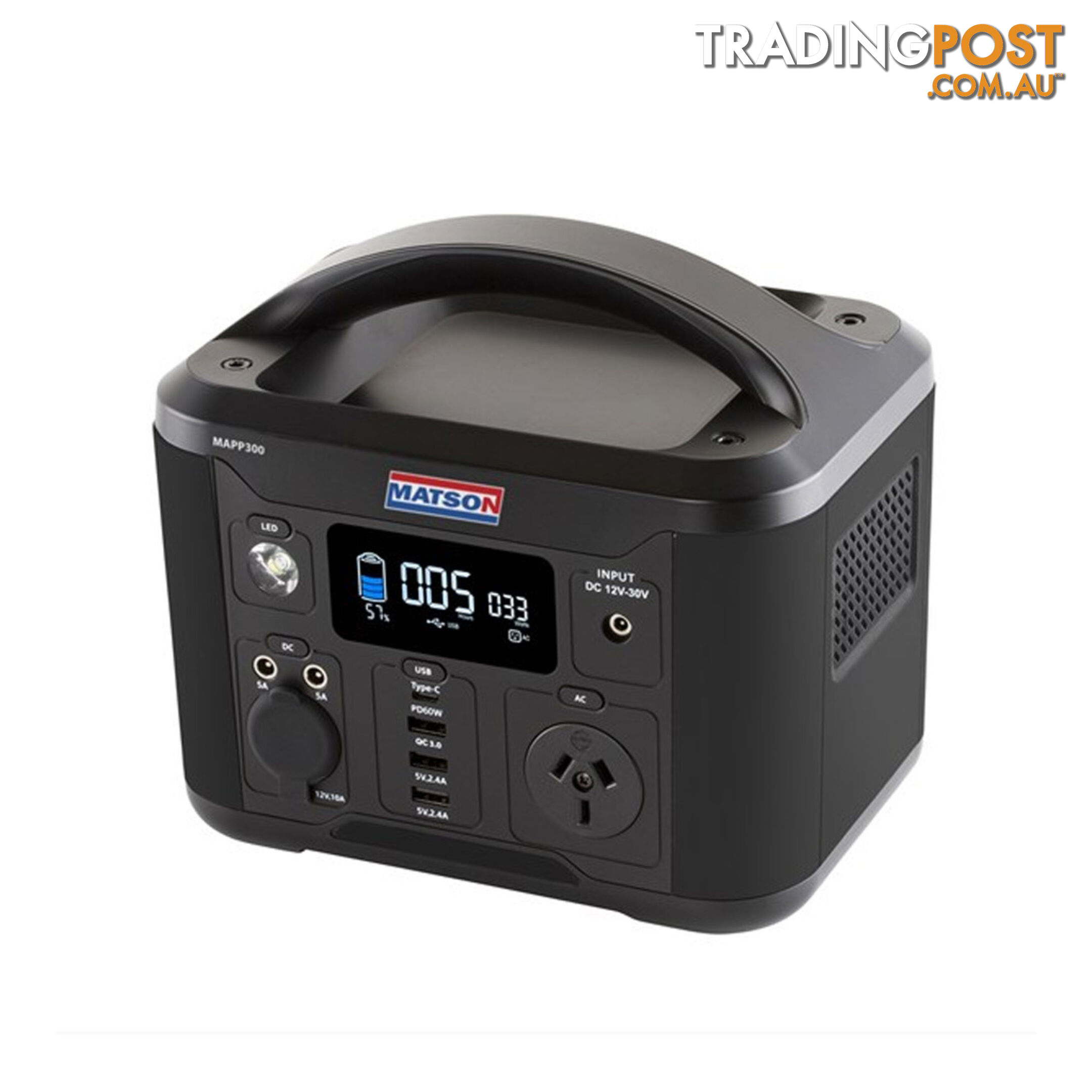 Matson Lithium Portable Power Station 12v 26Ah SKU - MAPP300DC