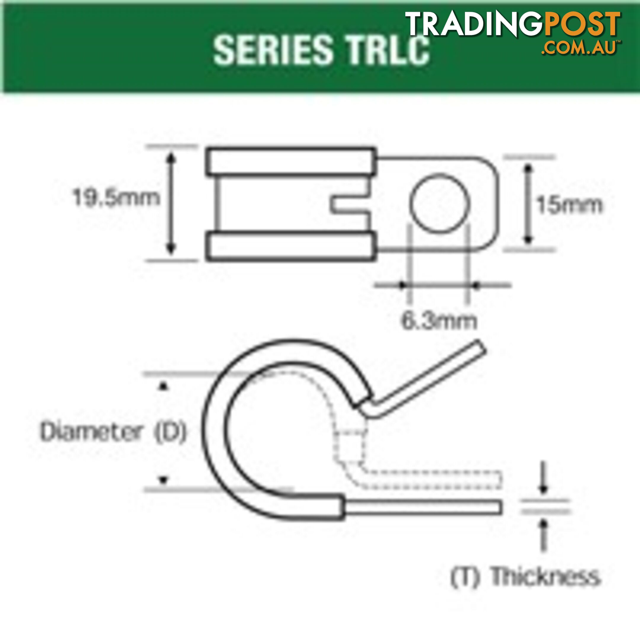Tridon Rubber Lined Hose Clamp 11mm Zinc Plated 10 pk SKU - TRLC11P