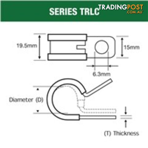 Tridon Rubber Lined Hose Clamp 11mm Zinc Plated 10 pk SKU - TRLC11P