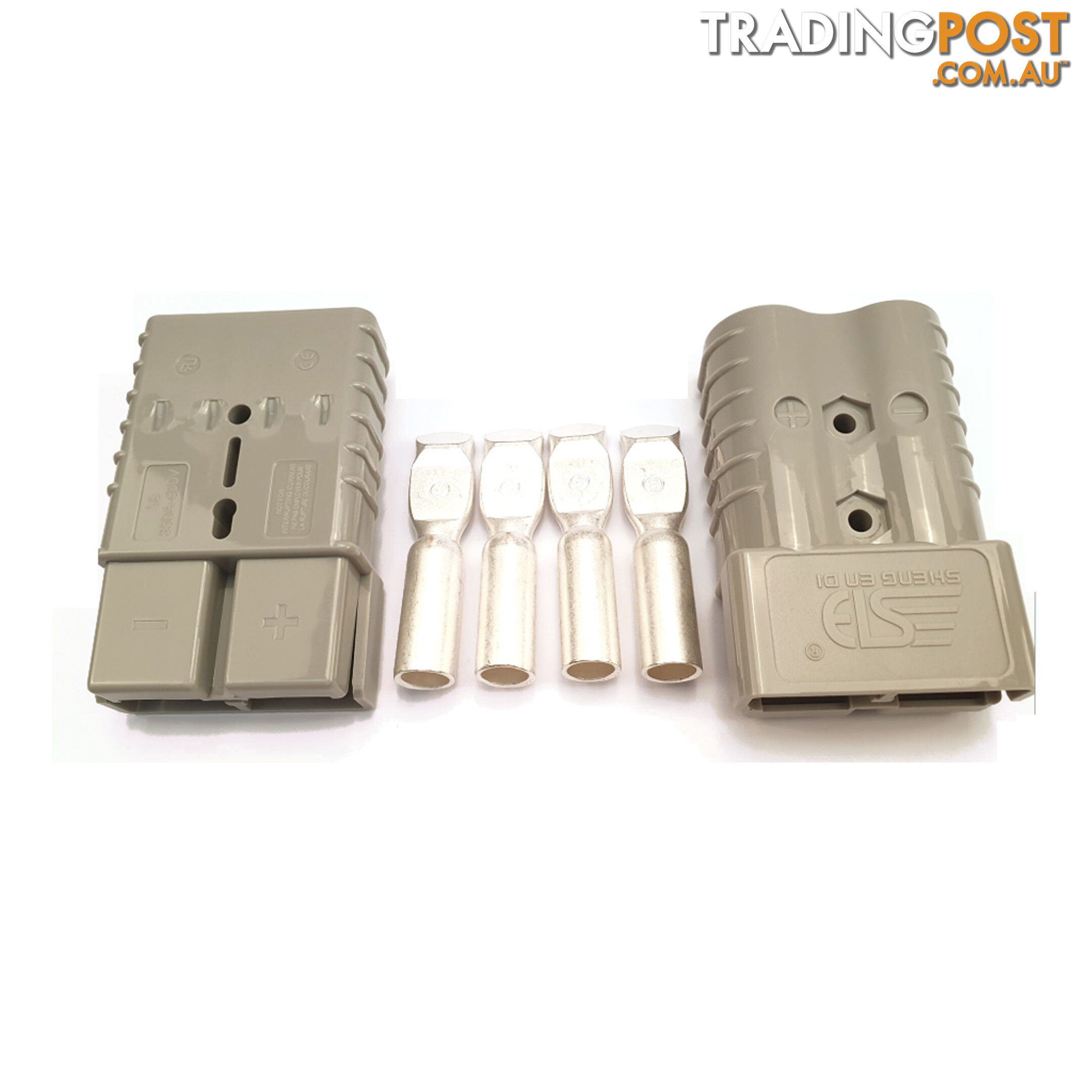 350 amp Anderson Plugs x 2 with Terminals Grey SKU - 35ampAndox2