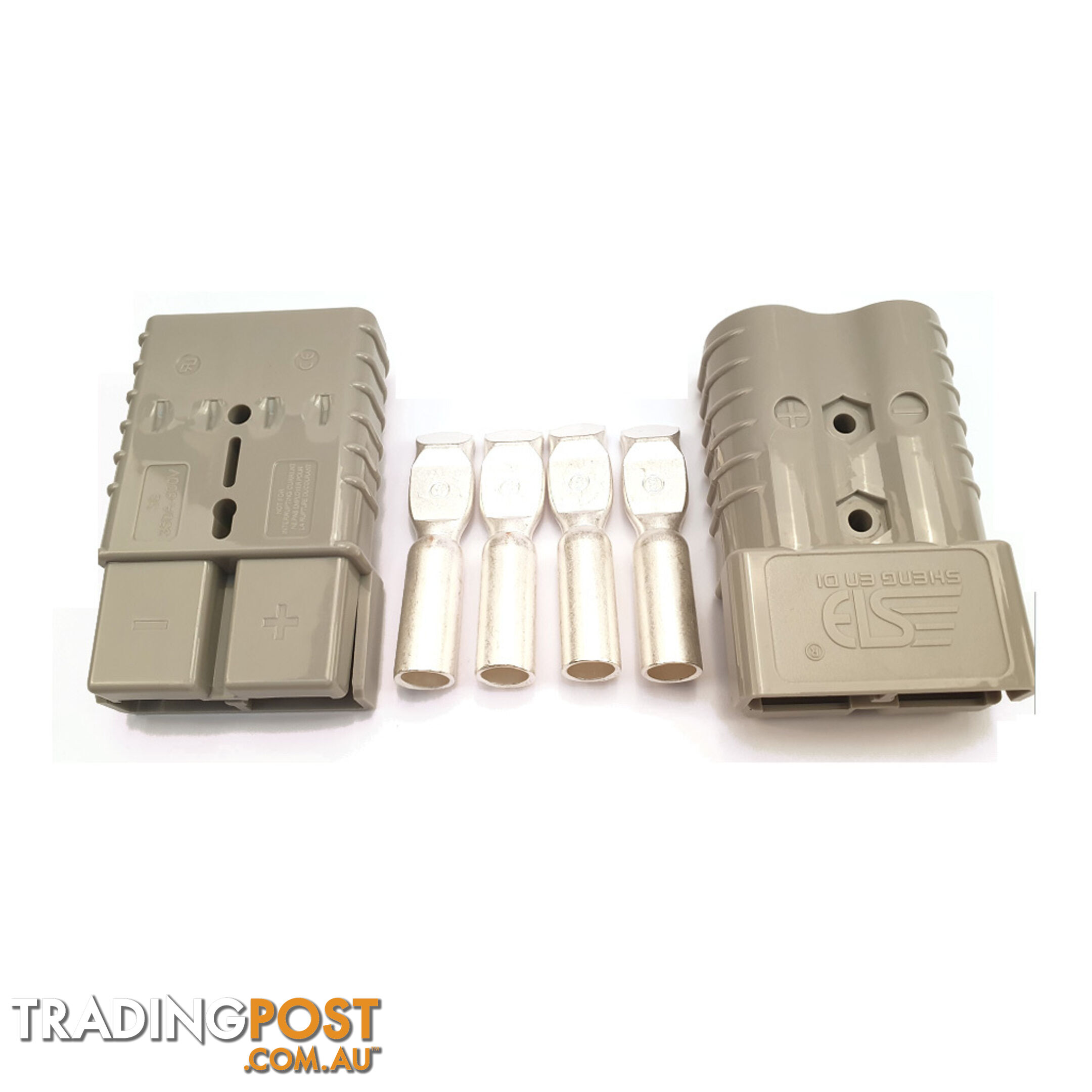 350 amp Anderson Plugs x 2 with Terminals Grey SKU - 35ampAndox2