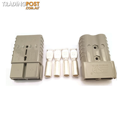 350 amp Anderson Plugs x 2 with Terminals Grey SKU - 35ampAndox2