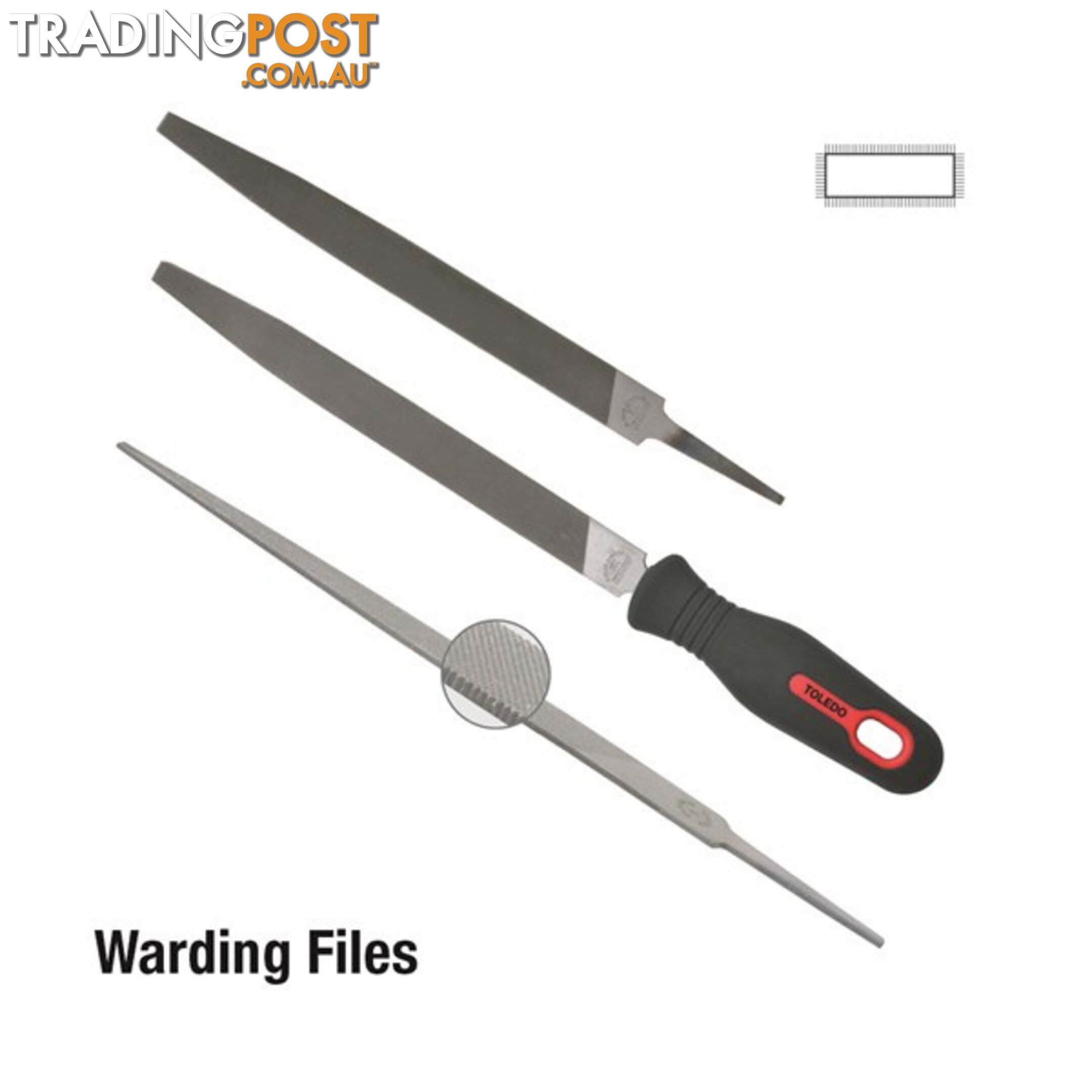 Toledo Warding File Smooth  - 100mm SKU - 04WF03CD