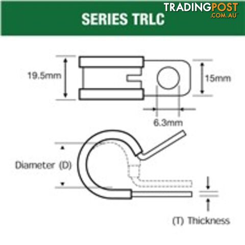 Tridon Rubber Lined Hose Clamp 8mm Stainless Steel 10 pk SKU - TRLCSS8P