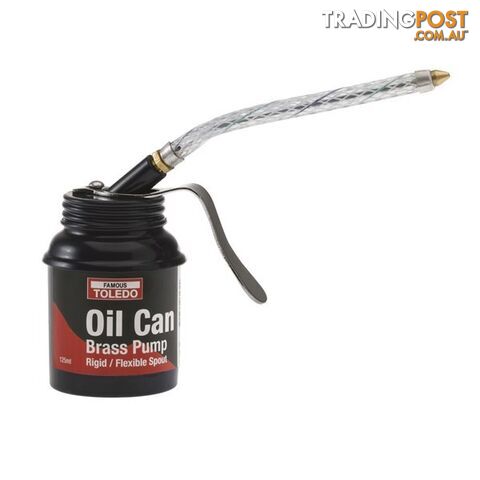 Toledo Oil Can 125ml Pistol Grip Rigid   Flexible Spout SKU - 305261