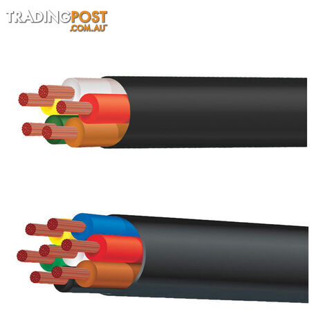 Trailer Wire 5 or 7 Core 4mm Tycab Brand Various Lengths