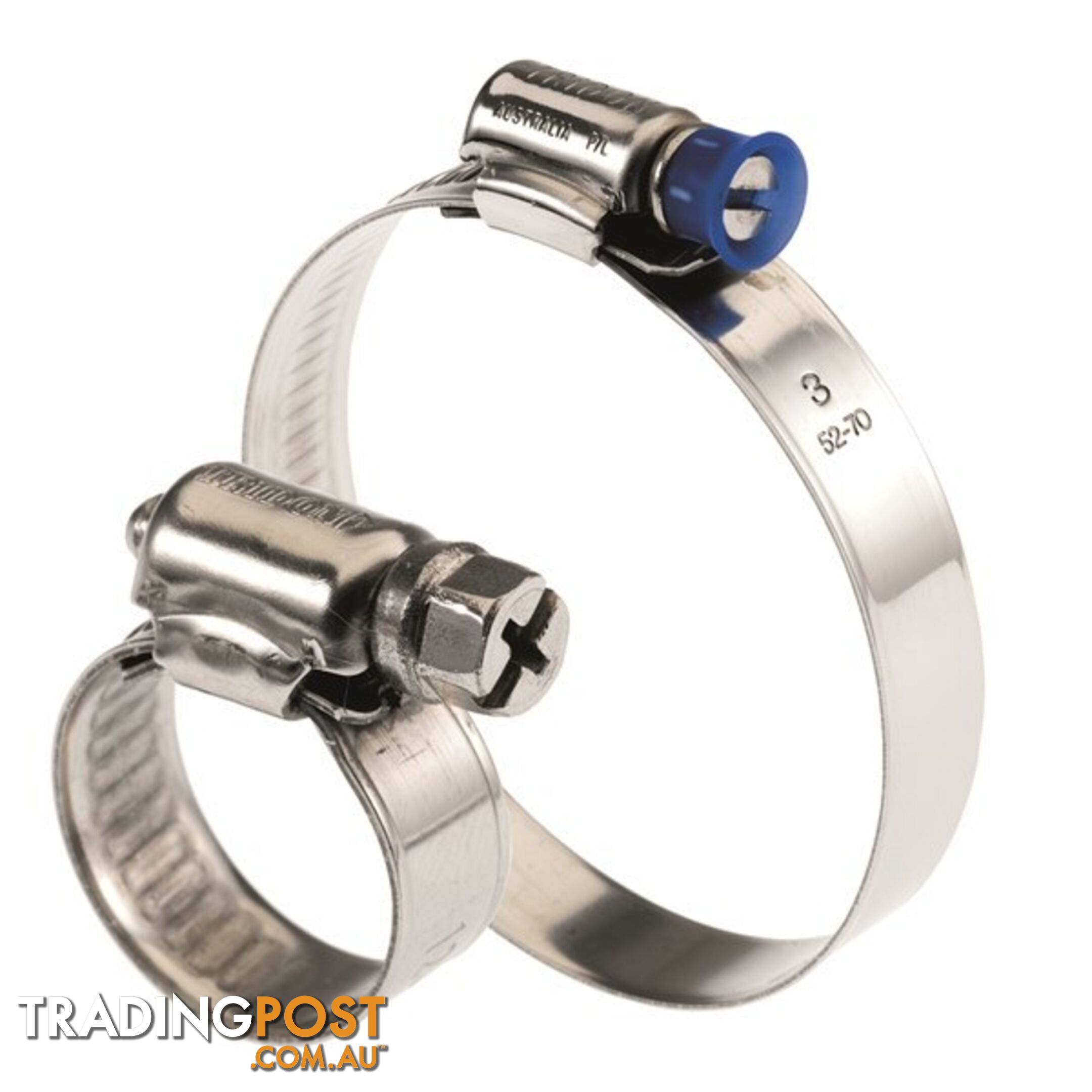 Tridon Hose Clamp 16 -24mm Solid Micro Band Collared (8mm wide) Full S. Steel 10pk SKU - SMPC0AP