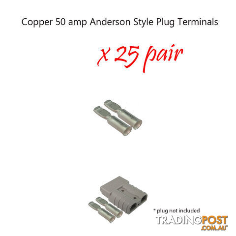 50 x 50 amp Anderson Plug Copper Terminals SKU - 10123