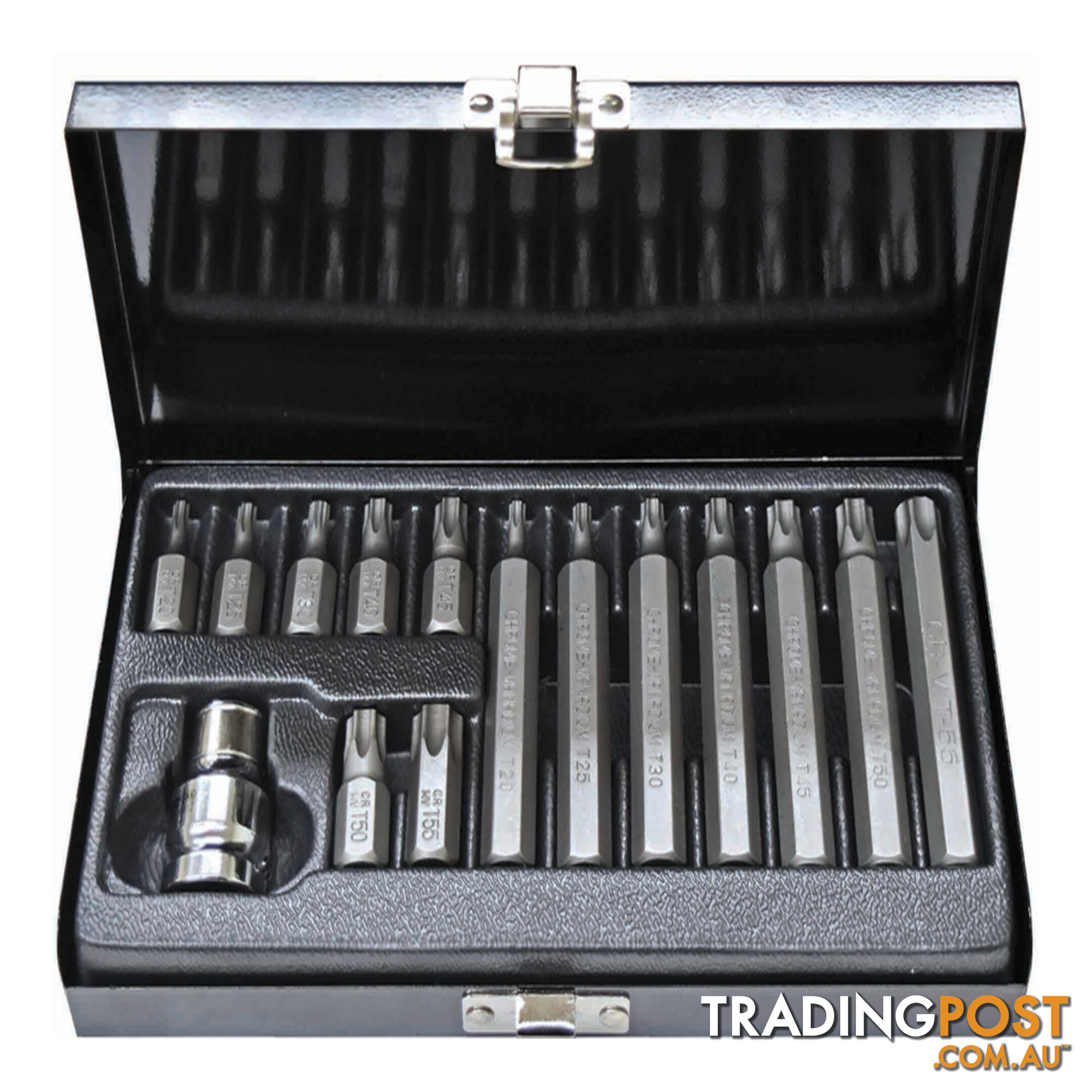 PK Tools 10mm HEX CR-V Star 15pc Set Inc 1/2 "Adaptor T20 to T55 SKU - RG7587