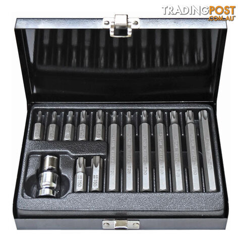 PK Tools 10mm HEX CR-V Star 15pc Set Inc 1/2 "Adaptor T20 to T55 SKU - RG7587