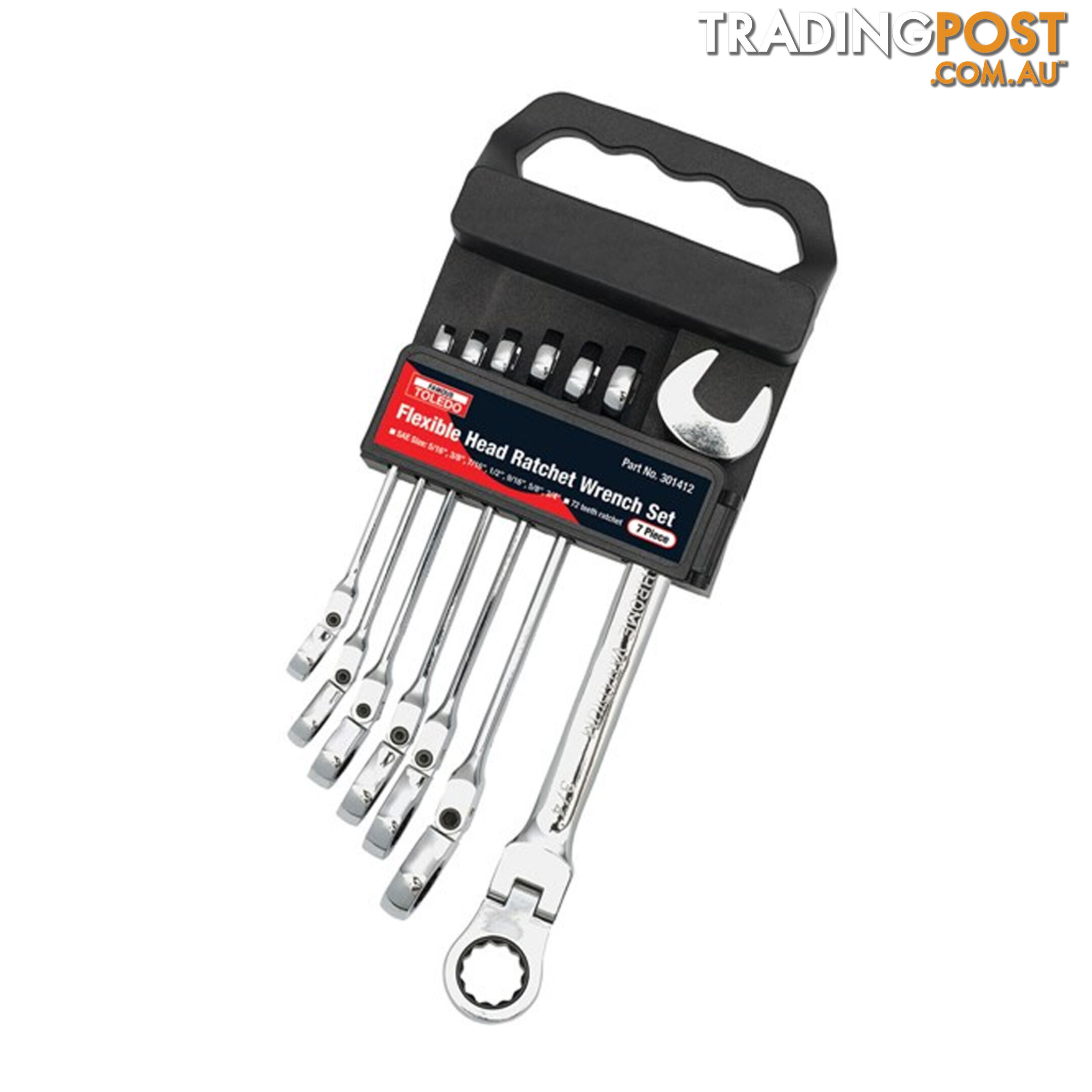 Toledo Ratchet Wrench Set 7pc 5/16 "  - 3/4 " SAE Flexible Head SKU - 301412