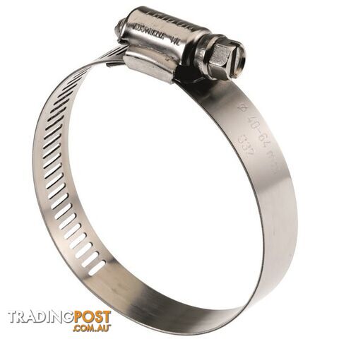 Tridon Full S. Steel Hose Clamps 40mm â 64mm Perforated Band 10pk SKU - HAS032P