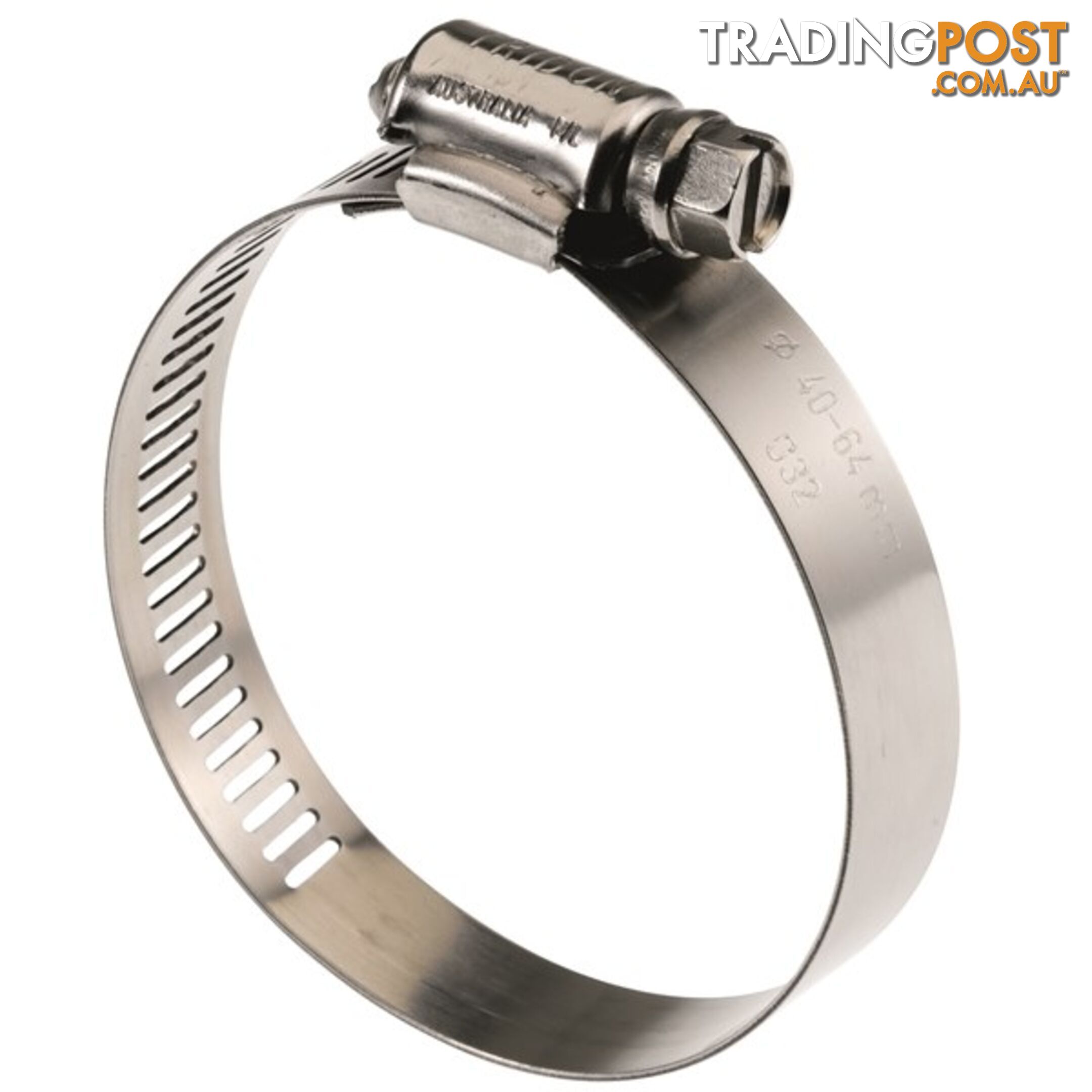 Tridon Full S. Steel Hose Clamps 40mm â 64mm Perforated Band 10pk SKU - HAS032P